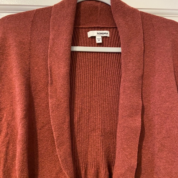 Sonoma Burnt Orange Open Front Cardigan – Size Medium - Picture 4 of 10